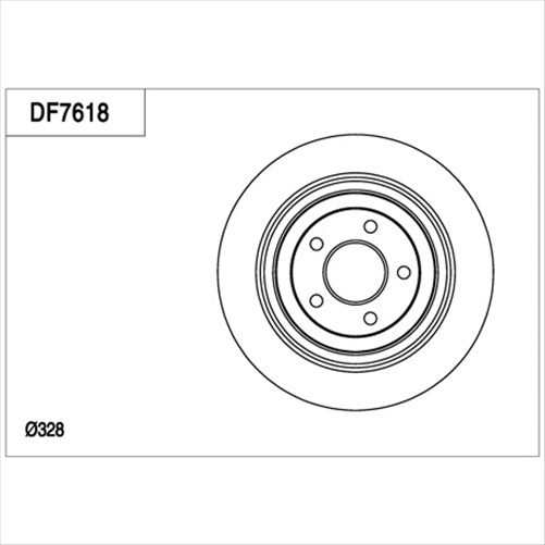 TRW Disc Brake Rotor 328mm x 24 Min