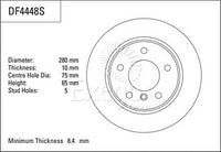 TRW Disc Brake Rotor 280mm x 8.4 Min