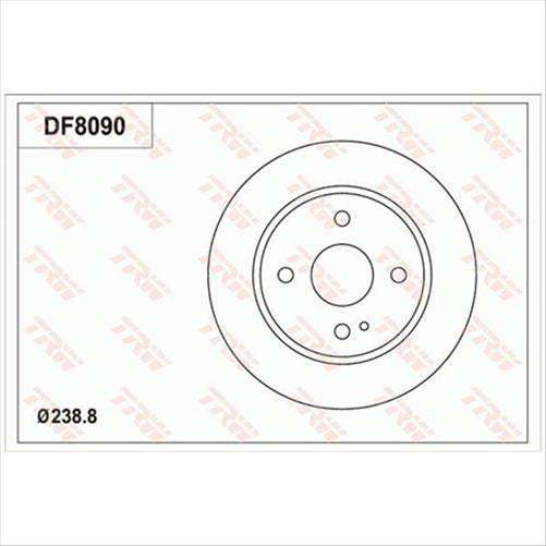 TRW Disc Brake Rotor 238.8mm x 18 Min