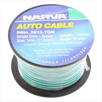 Narva 3mm Single Core Automotive Cable Green 7M