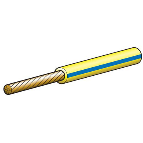 Narva 4mm Single Core Automotive Cable Yellow With Blue Trace (NZ Ref.15
