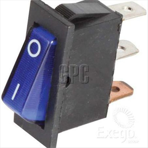 Narva Rocker Switch Off/On SPST Blue Illuminated (Contacts Rated 20A @ 12V)