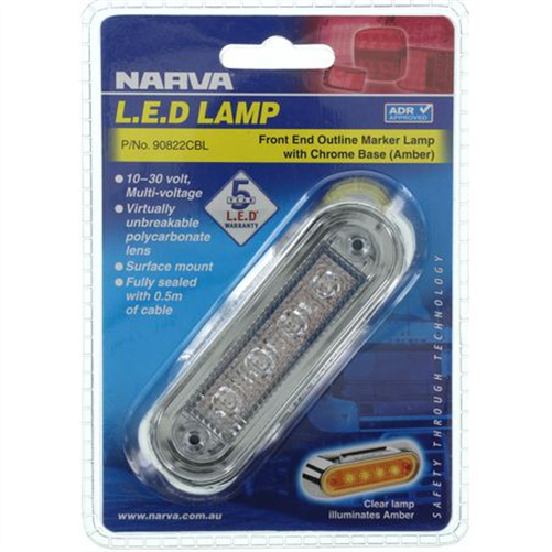 Narva FRONT MARKER LIGHT CLEAR LED 9 TO 33V
