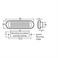 Narva FRONT MARKER LIGHT AMBER LED 9 TO 33V