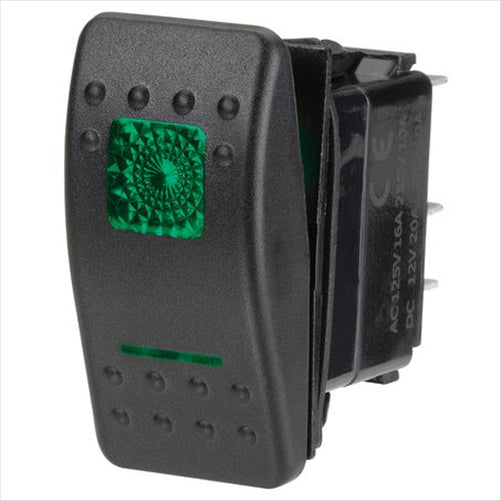 Narva SEALED ROCKER SWITCH OFF/MOMENTARY ON SPST 12V BLUE ILLUMINATED (CONTA