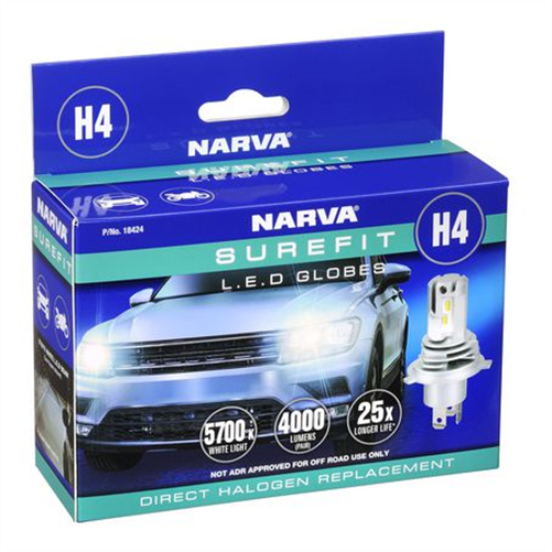 H4 SUREFIT LED GLOBES (2) 18424