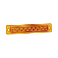 LED AUTO LAMPS 12V LED Slimeline Indicator Lamp With Amber Lens