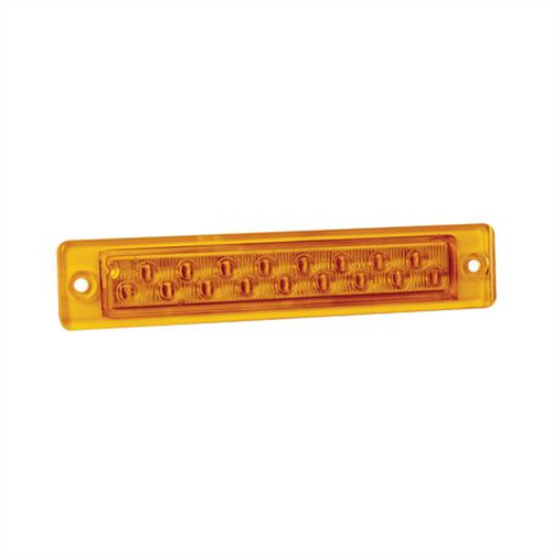 LED AUTO LAMPS 12V LED Slimeline Indicator Lamp With Amber Lens
