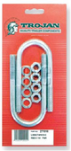 TROJAN U-Bolt Plate M12 51mm X 110mm Round Pair Galvanised
