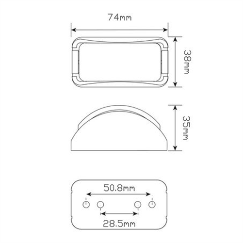 LED AUTO LAMPS Side Indicator Light LED 12 or 24V