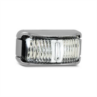 LED AUTO LAMPS Side LED Marker Red/Amber 12/24v Red/Amber Lens Chrome Housing 16cm C