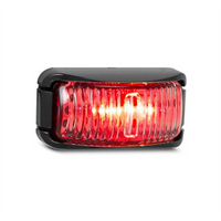 LED AUTO LAMPS Rear End Outline LED Marker Red 12/24v Red Lens 16cm Cable Blister Pac