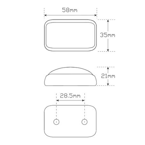 LED AUTO LAMPS 10/30V Side Direction Indicator With 3 LEDs