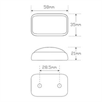 LED AUTO LAMPS 10/30V Side Direction Indicator With 3 LEDs