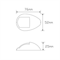 TINKR Starboard Nav Lamp Green LED Chrome