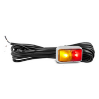 LED AUTO LAMPS Technologies Side LED Marker Amber/Red 12/24v Amber/Red Lens 3m Cable