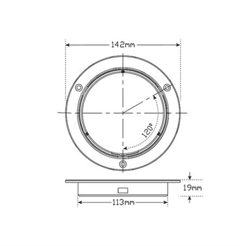 LED AUTO LAMPS Chrome Plated Bracket Suit Round Lights