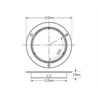 LED AUTO LAMPS Chrome Plated Bracket Suit Round Lights