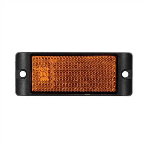LED AUTO LAMPS Amber Reflector With Mounting Bracket Twin Blister Pack