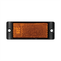 LED AUTO LAMPS Amber Reflector With Mounting Bracket Twin Blister Pack