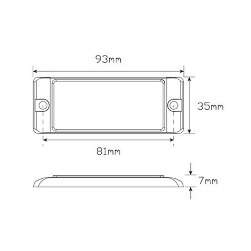 LED AUTO LAMPS Amber Reflector With Mounting Bracket Twin Blister Pack