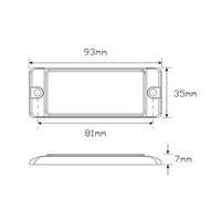 LED AUTO LAMPS Amber Reflector With Mounting Bracket Twin Blister Pack