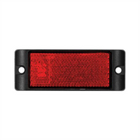 LED AUTO LAMPS Box Of 100 X Red Reflector With Mounting