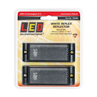LED AUTO LAMPS White Reflector With Mounting Bracket