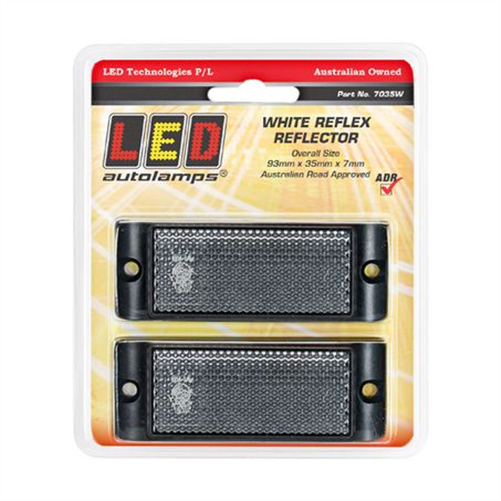 LED AUTO LAMPS White Reflector With Mounting Bracket