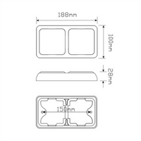 LED AUTO LAMPS Multi Volt Stop/Tail/Indicator/Reverse Assembly With 4 Lamp