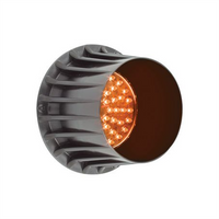 LED AUTO LAMPS 12V Traffic Advisory Lamp 48 Amber LEDs 140x85mm Hardwired