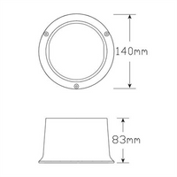 LED AUTO LAMPS Technologies Traffic Advisory Light Green LED 12v Only Green Lens 10cm