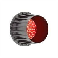 LED AUTO LAMPS Technologies Traffic Advisory Light Red LED 12v Only Red Lens 10cm Ca