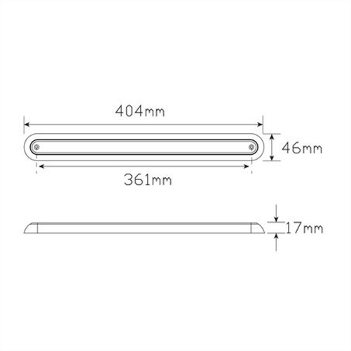 LED AUTO LAMPS 12V Indicator LED Strip Light In Chrome Bracket Blister Pack