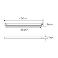 LED AUTO LAMPS 12V Indicator LED Strip Light In Chrome Bracket Blister Pack