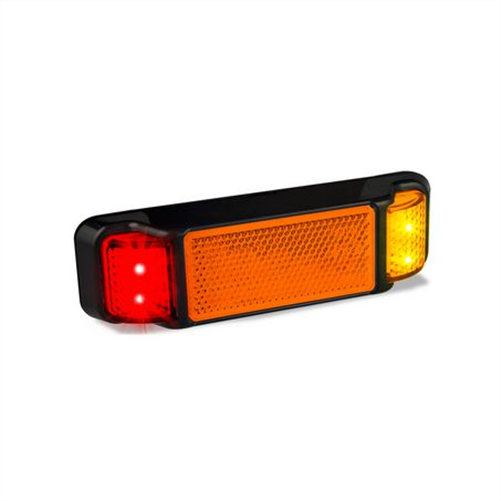 12/24V Side Marker LED Light Red Amber With Reflector 38ARMB