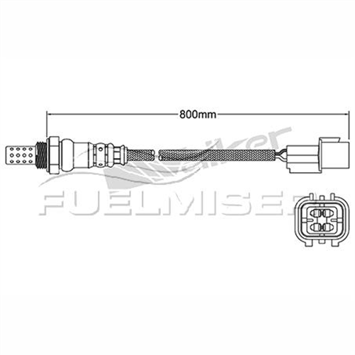 FUELMISER OXYGEN SENSOR DIRECT FIT 4 WIRE 800MM CABLE