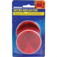 Narva Reflector Round Red 65mm - 2 Pce
