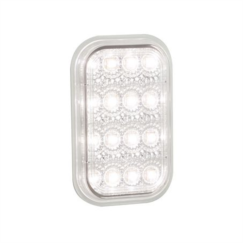 LED AUTO LAMPS Reverse LED Light Clear Lens 16 LEDs 12/24v Bulk Pack