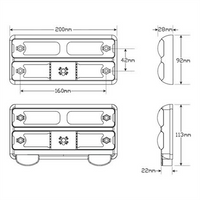 LED AUTO LAMPS LED 207 SER COMBO LAMP 12 V 2 PKT
