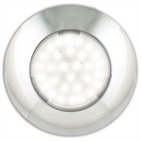 LED AUTO LAMPS LEDAUT 12V 75mm LED Dome Light Clear Lens White