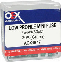 OEX Micro Blade Fuse 30A Green 50 Pce