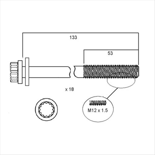 ACL HEAD BOLT SET HBS097