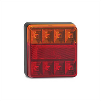 LED AUTO LAMPS 12V Stop/Tail/Indicator Lamp With Reflector 100x100x22mm