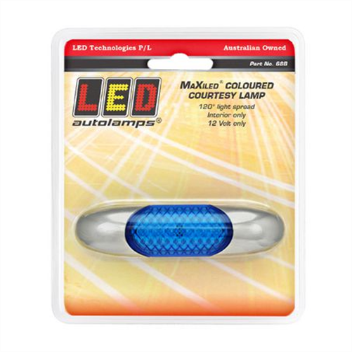 LED AUTO LAMPS Autolamps LED Slimline Courtesy lamps Blue 12V