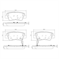 HI-Q REAR BRAKE PAD SET- 48413341A0