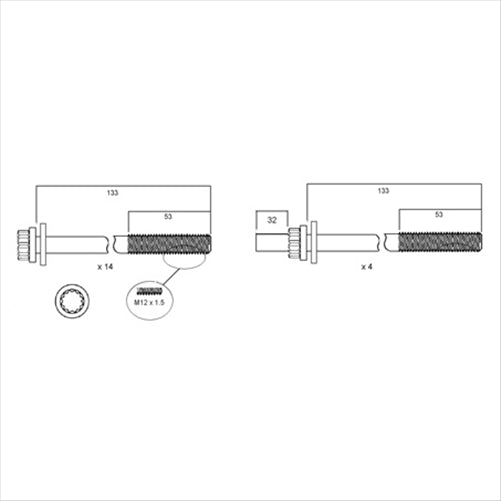 PERMASEAL Cylinder Head Bolt Set