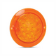 LED AUTO LAMPS 12V Round Indicator Lamp With Amber Lens Recessed Mount 130mm Diamete