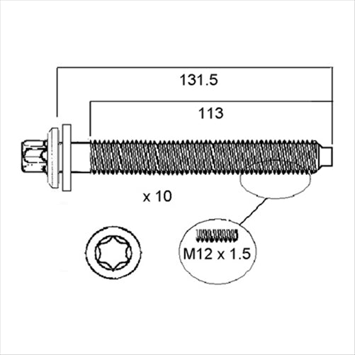 PERMASEAL Head Bolt Set HBS191