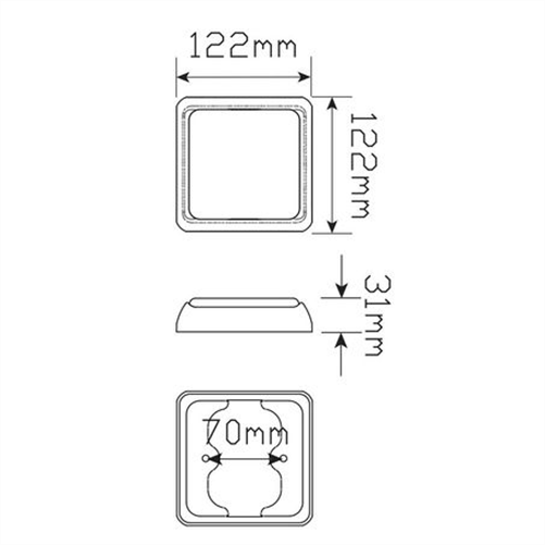 LED AUTO LAMPS LED 100 SER COMBO LAMP 12/24V